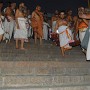 His Holiness entering the Temple Tank at Sri Kamakshi temple