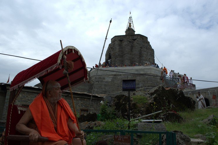 His Holiness at Shankaracharya Hill, Kashmir