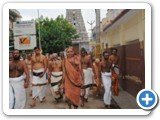 His Holiness walking along the Temple Mada Veedhi
