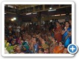 Devotees watching the Pushpabhishekam and Deeparadhana