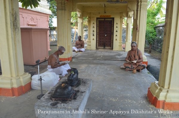 Camp Adayapalam - Parayanam of Appaya Dikshitar's works commences