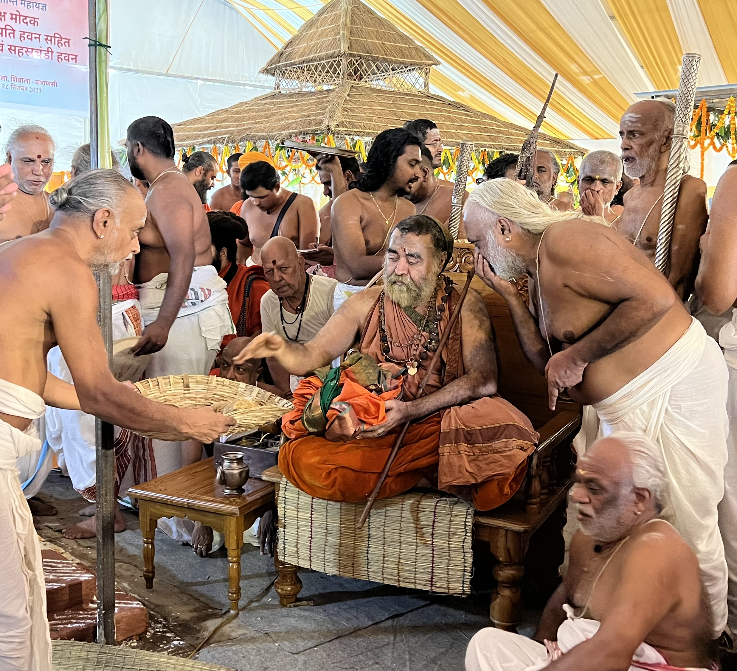 Vishwashanti Mahayagnyam - Mahaganapati Havan- Atirudram-Sahasra Chandi Havans commence at Varanasi