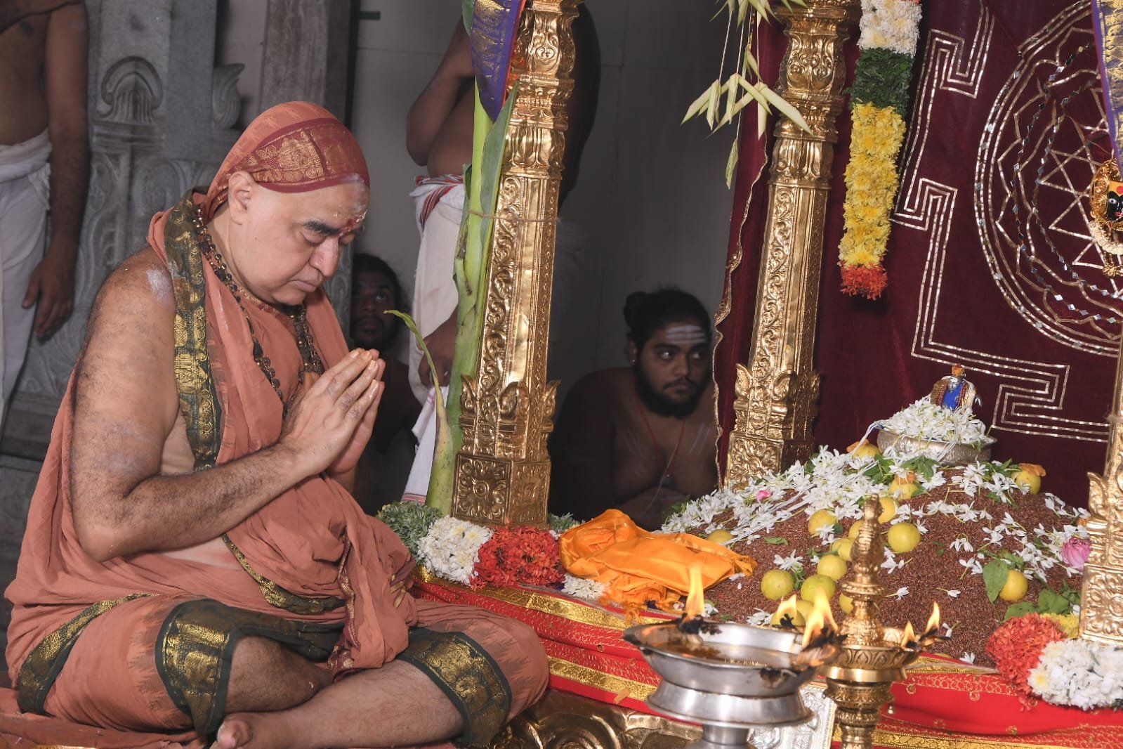 Parabhava Samvatsaram - Vyasa Puja Performed - Pujya Shankaracharya Swamigals perform Chaturmasya vrata sankalpam at Orikkai Parabhava Samvatsaram - Vyasa Puja Performed - Pujya Shankaracharya Swamigals perform Chaturmasya vrata sankalpam at Orikkai