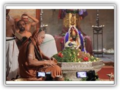 His Holiness performing Vyasa Puja