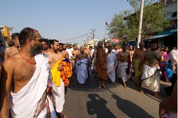His Holiness leading the procession