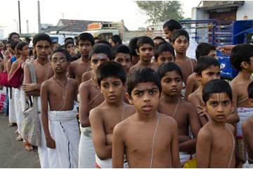 Patasala children joining the procession