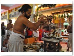 Abhishekam with sanctified water