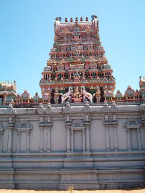 Gopuram of Sri Lakshmi Kamakshi Nilayam